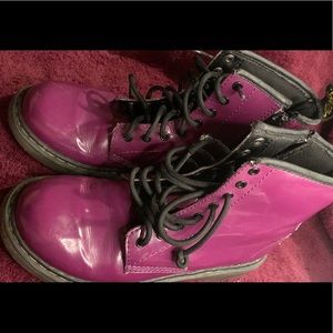 Dr martens purple patent leather is size 3